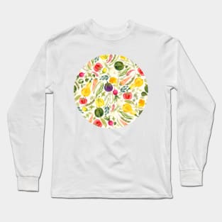 Watercolor vegetables | Eat the Rainbow Long Sleeve T-Shirt